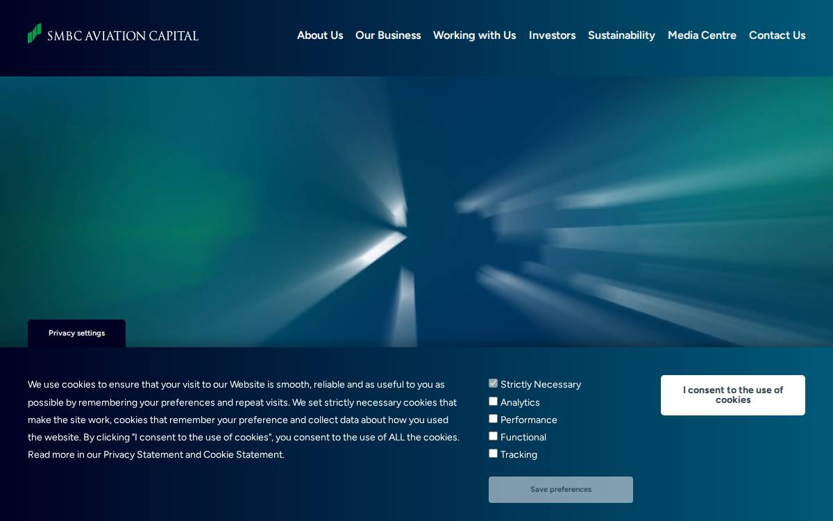 SMBC Aviation Capital Limited website preview