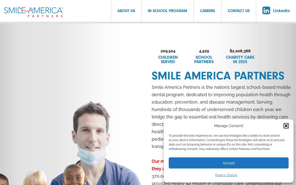 Smile America Partners website preview