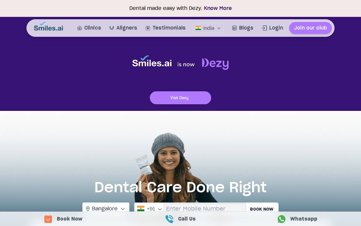 Smiles website preview