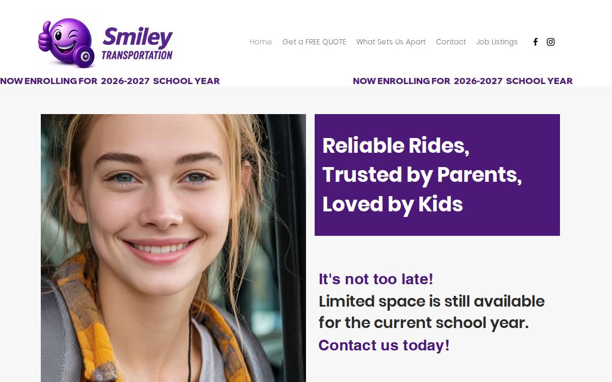 Smileytransportation website preview