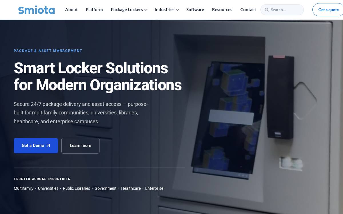 Smiota website preview
