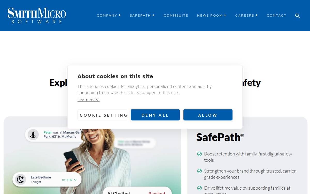 Smith Micro Software website preview