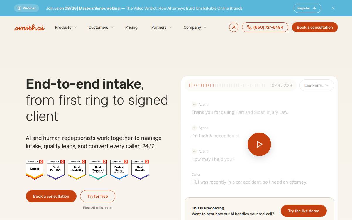 Smith website preview