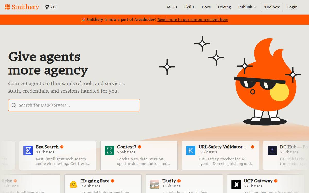Smithery website preview
