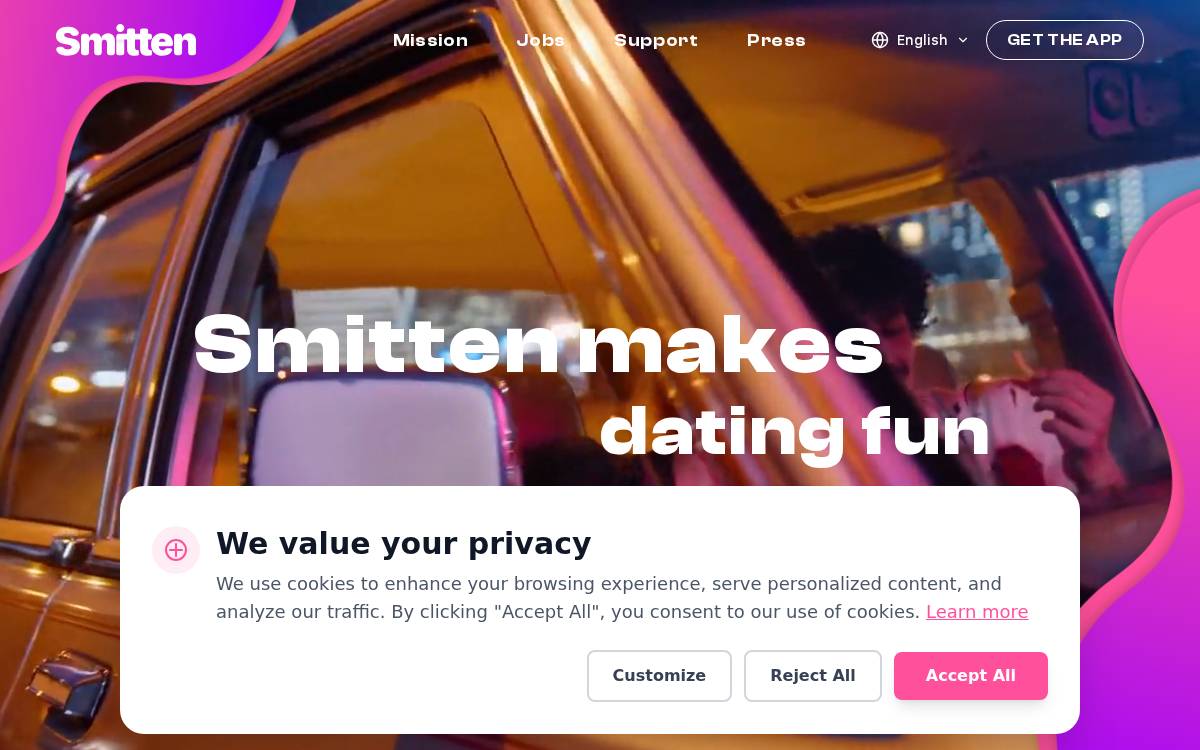 Smitten website preview