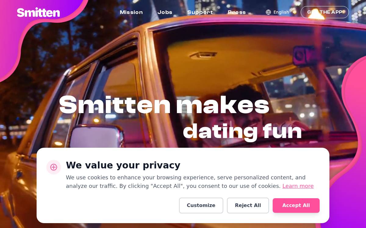 Smitten website preview