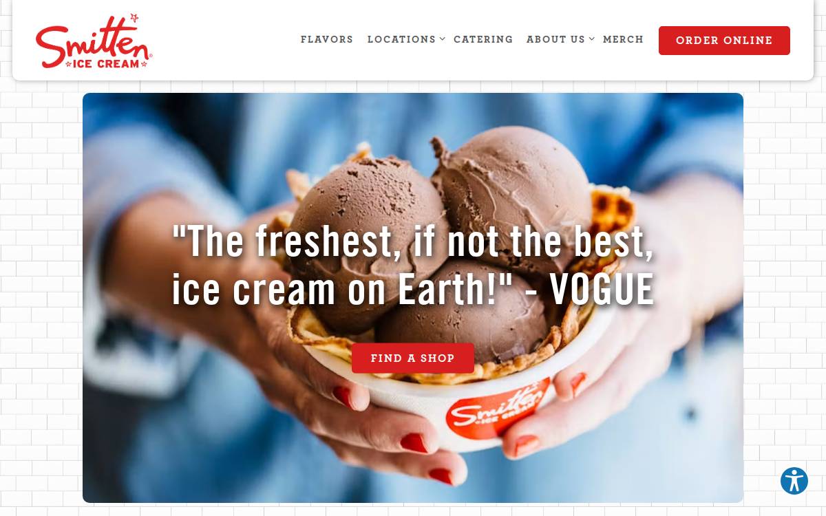 Smittenicecream website preview