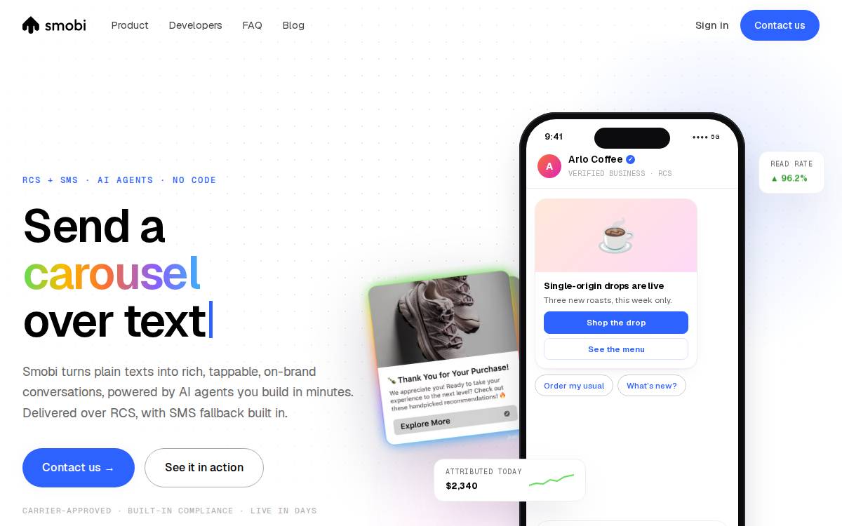 Smobi website preview
