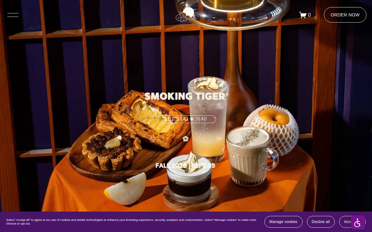Smoking Tiger website preview