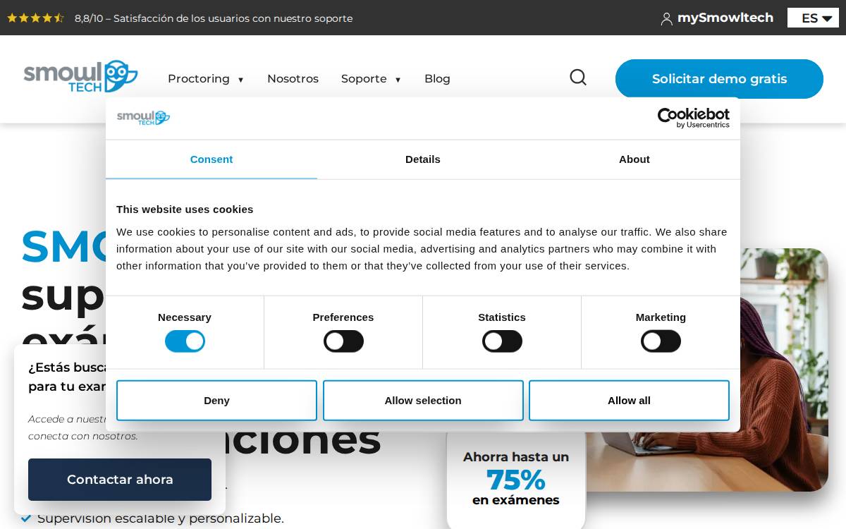 Smowl website preview
