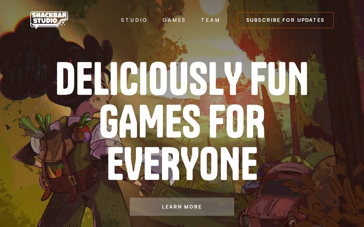 Snackbar Studio website preview