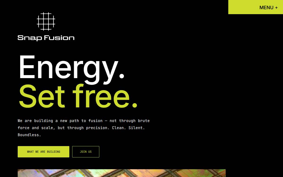 Snap Fusion website preview