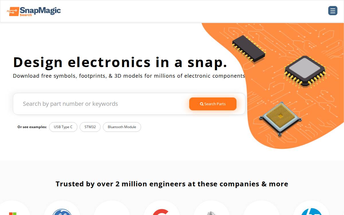 SnapEDA website preview