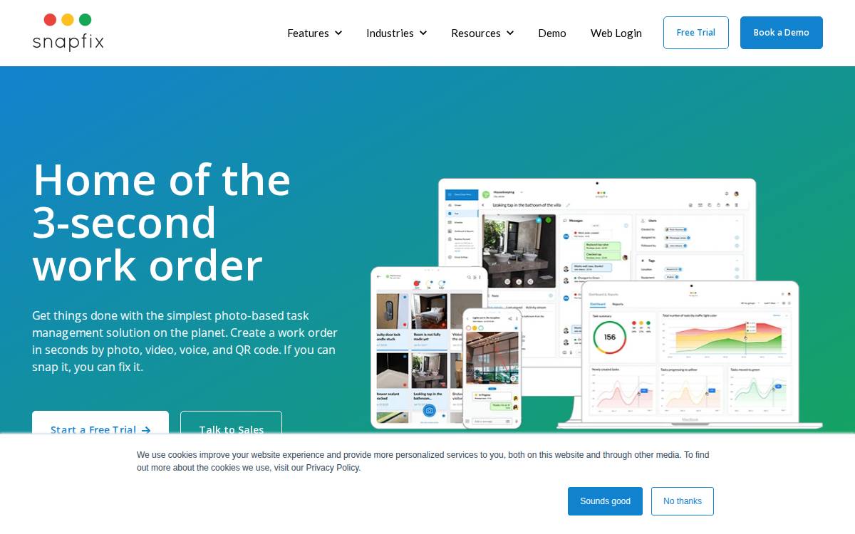 Snapfix website preview