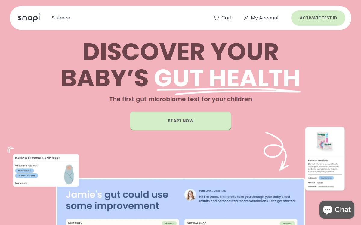 Snapi Health website preview
