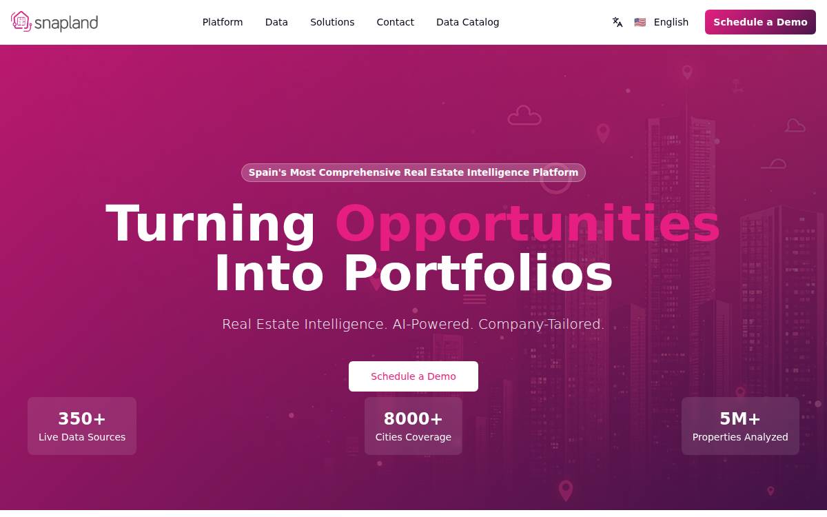 snapland website preview