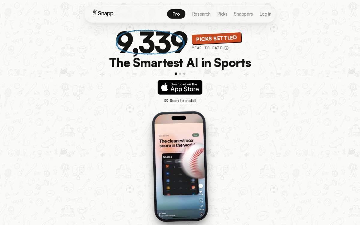 Snapp AI website preview