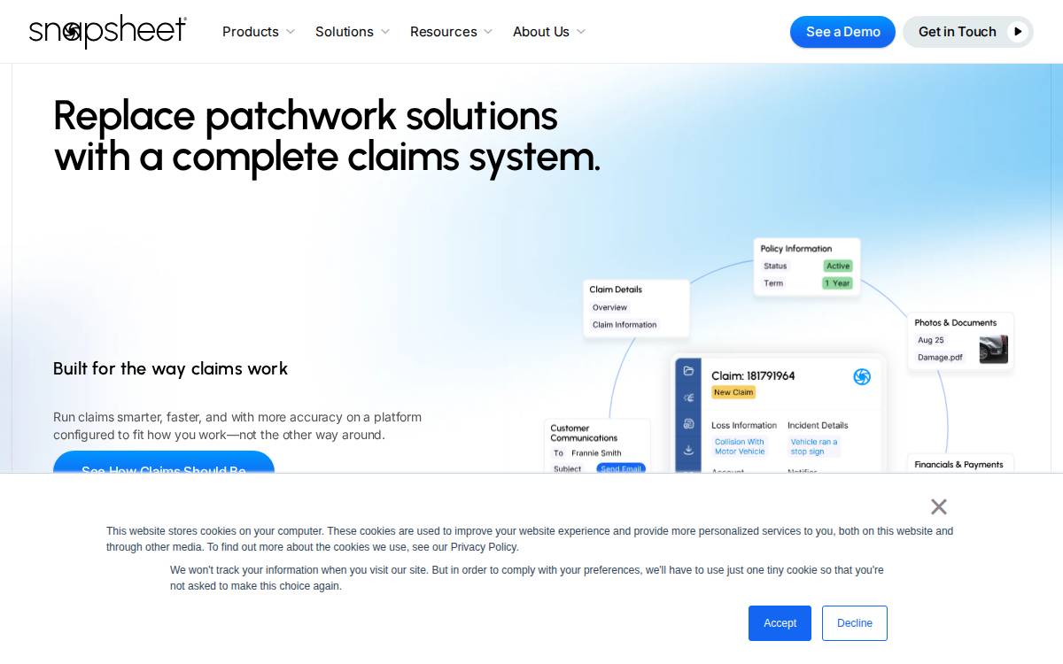 Snapsheet website preview