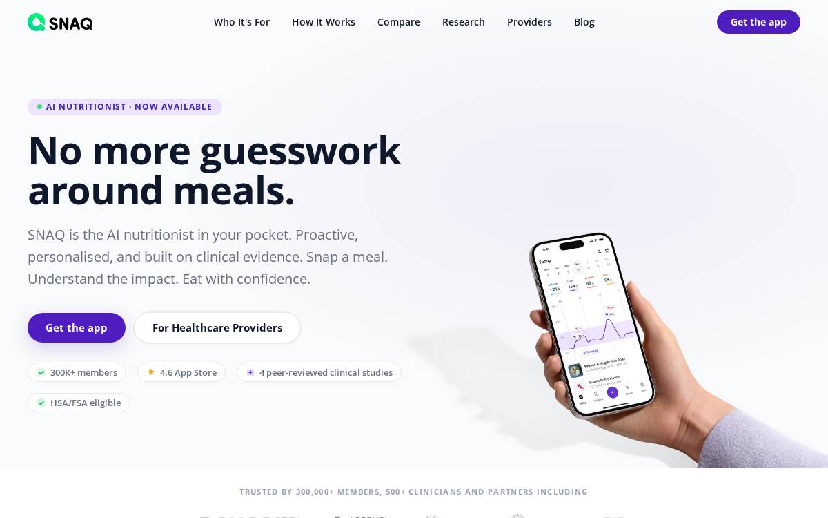 SNAQ website preview