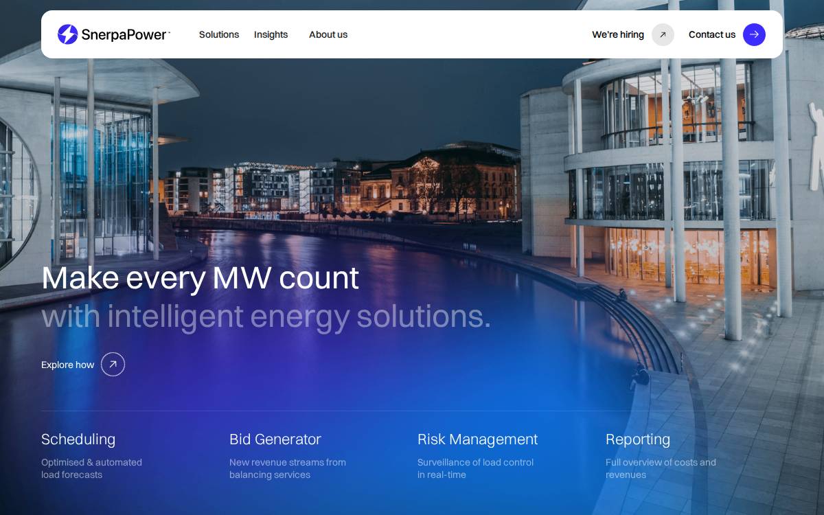 SNERPA Power website preview