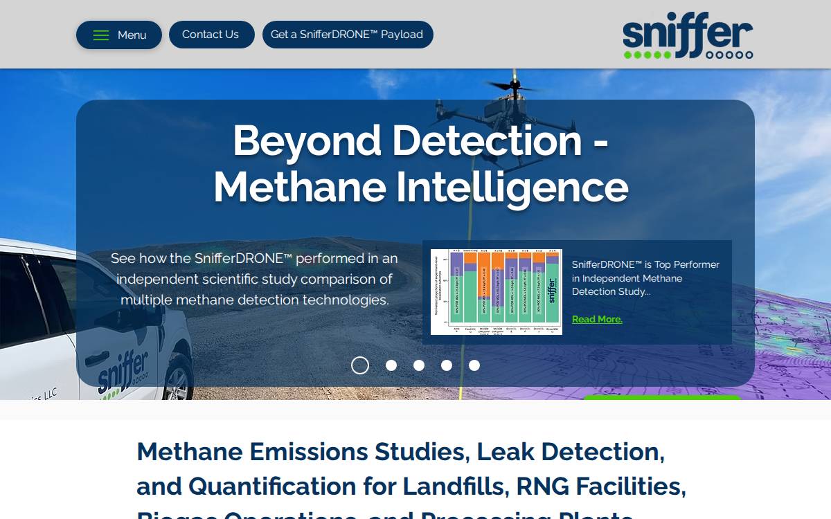 Sniffer Robotics website preview