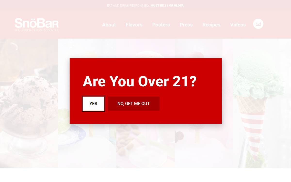Snobarcocktails website preview