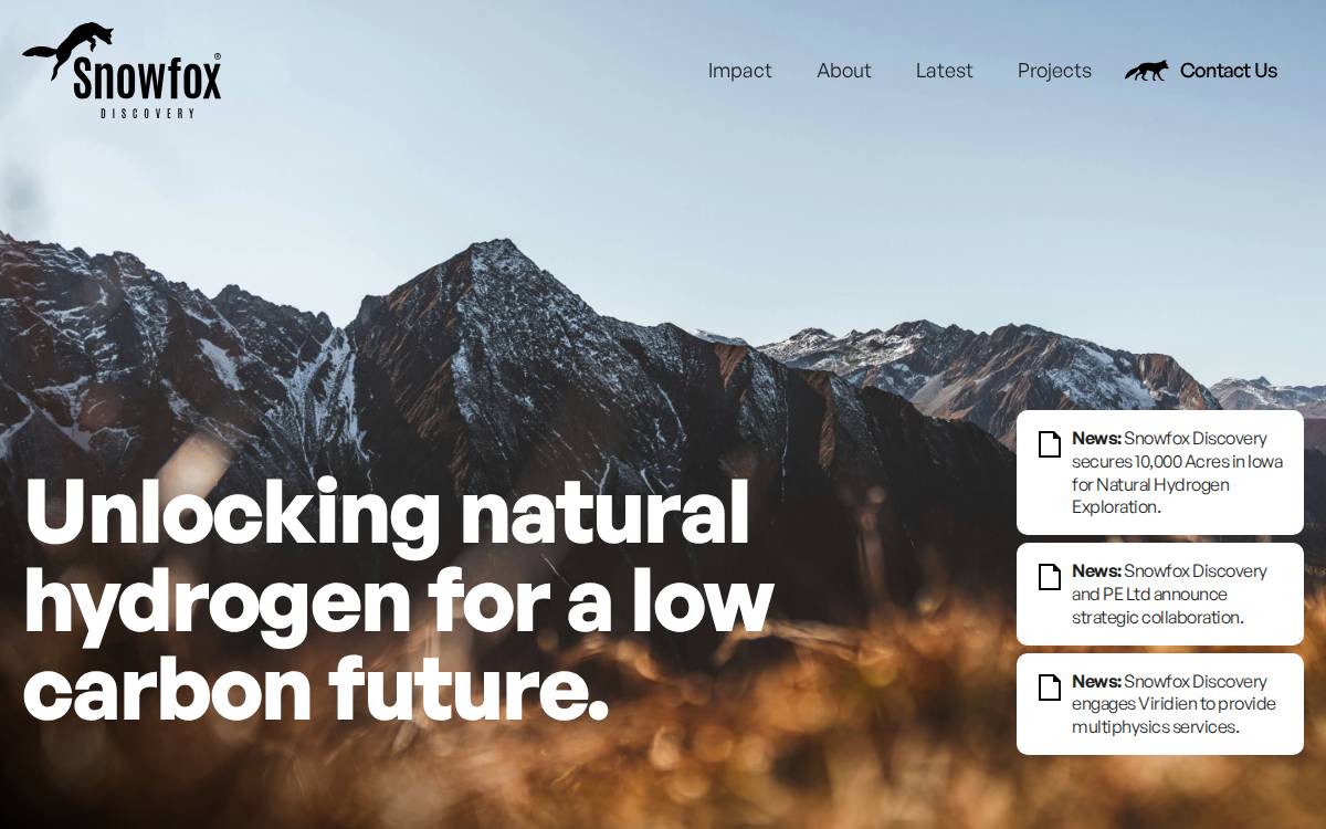 Snowfox Discovery website preview