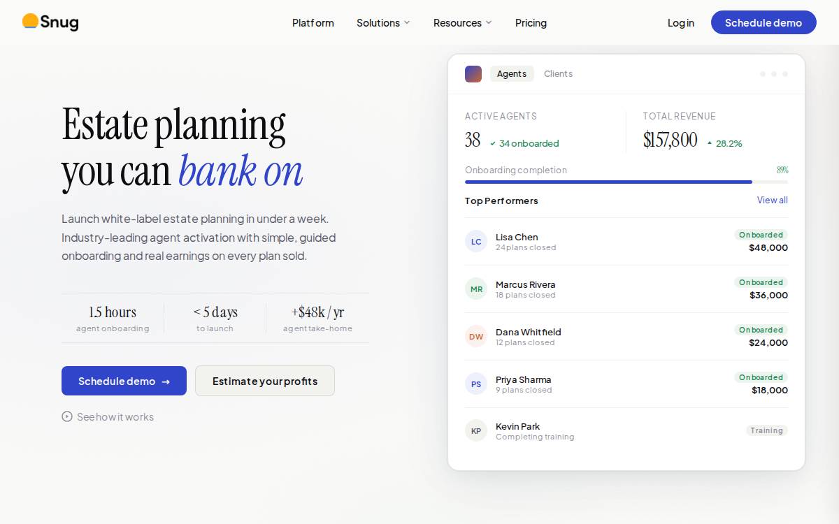 Snug website preview