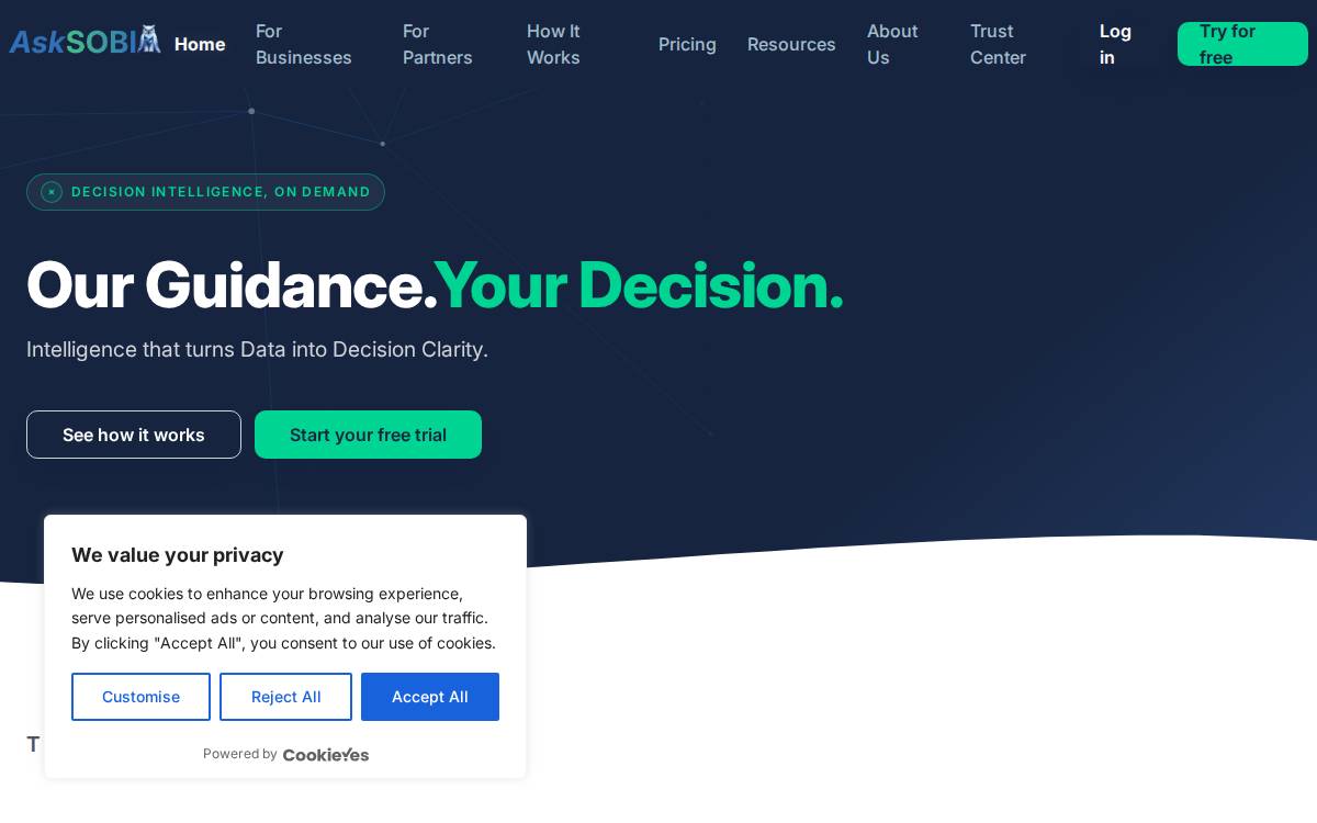 Sobianalytics website preview