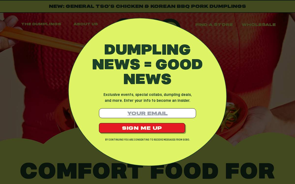 Sobofoods website preview