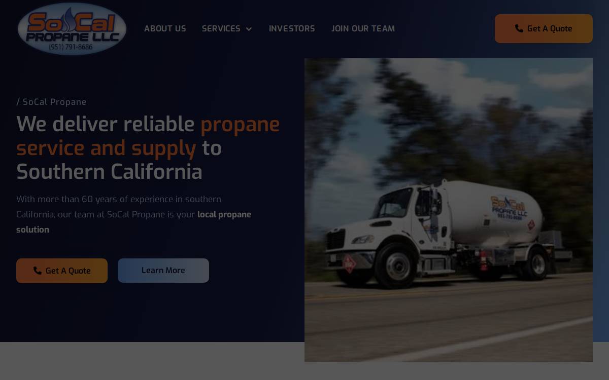 SoCal Propane website preview