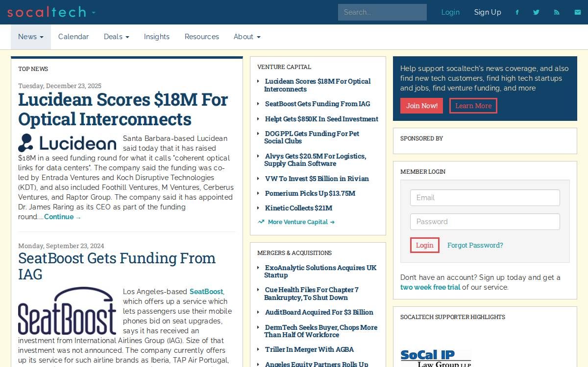 Socaltech website preview