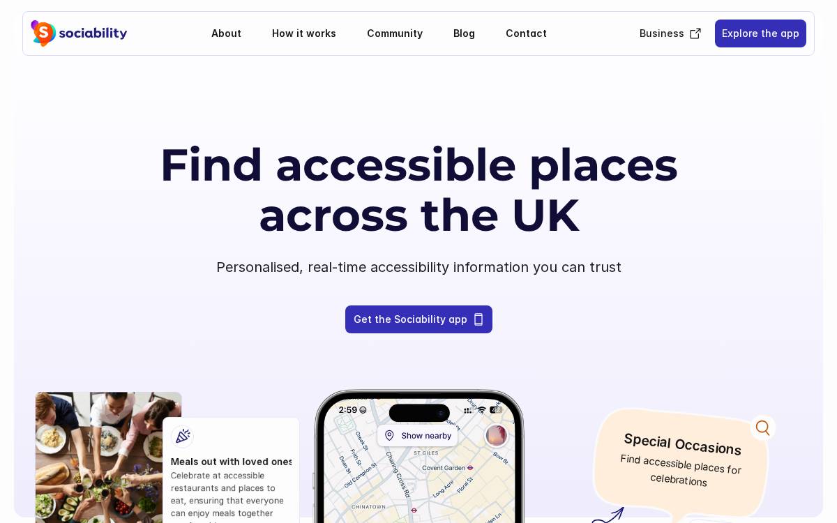 Sociability website preview