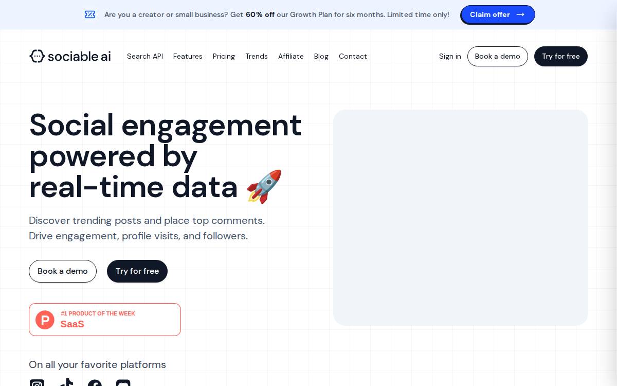 Sociable website preview