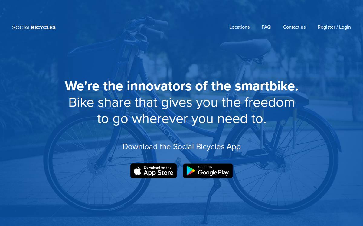 Social Bicycles website preview