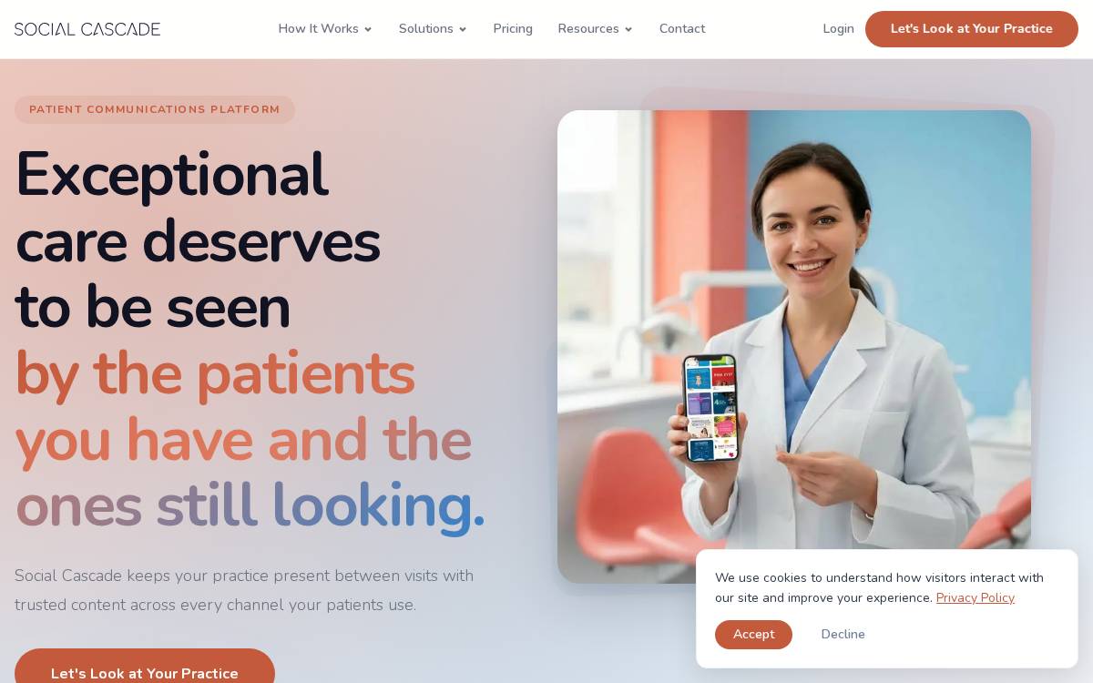 Social Cascade Future of Health website preview