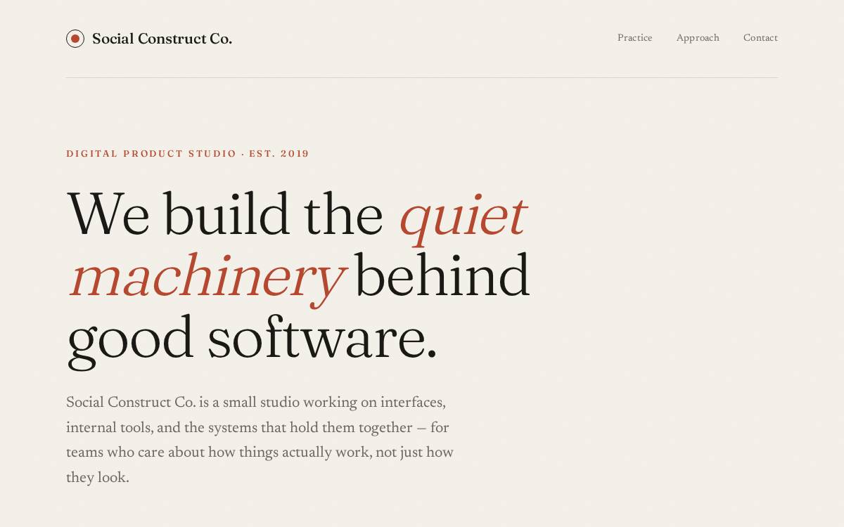 Social Construct website preview