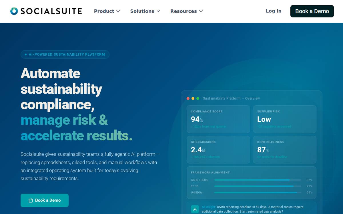 Social Suite website preview