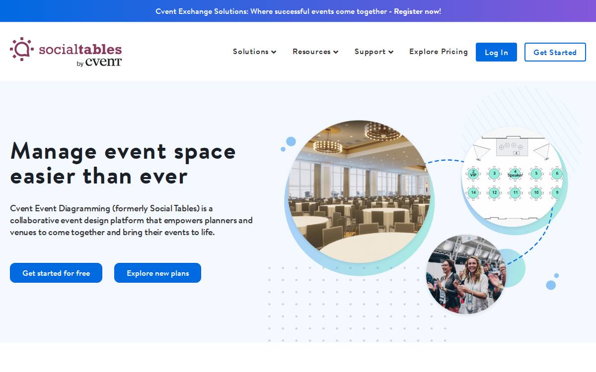 Social Tables website preview