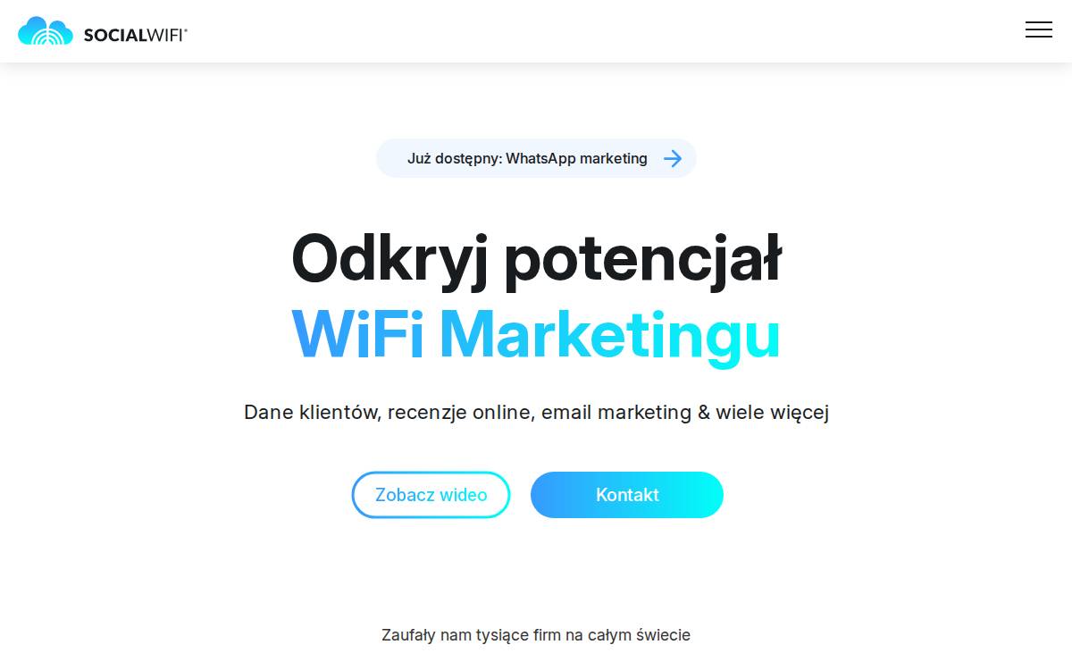 Social WiFi website preview