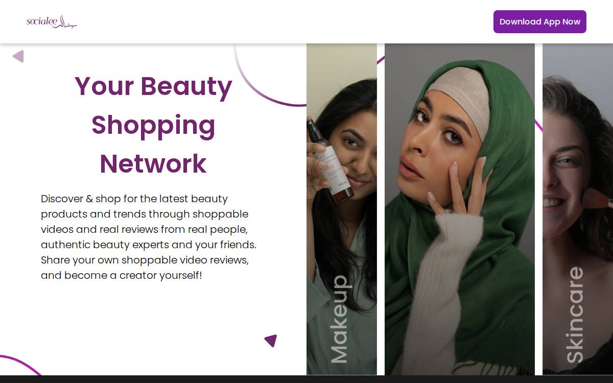 Socialee website preview