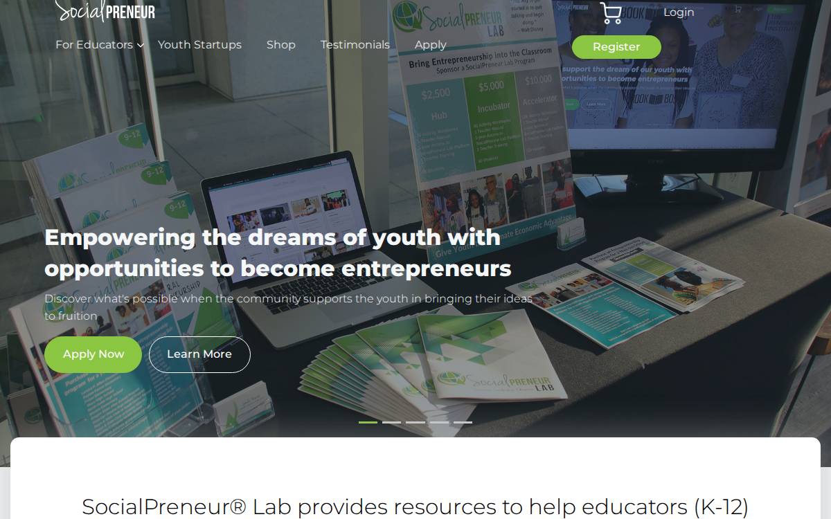SocialPreneur Lab website preview