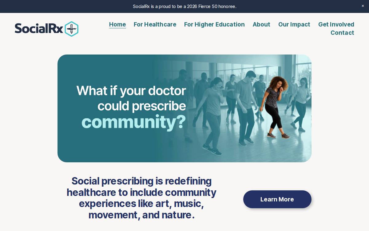 Socialrx website preview