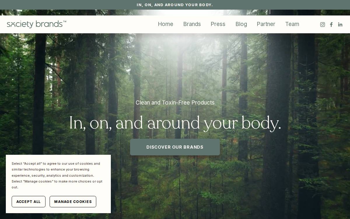 Society Brands website preview