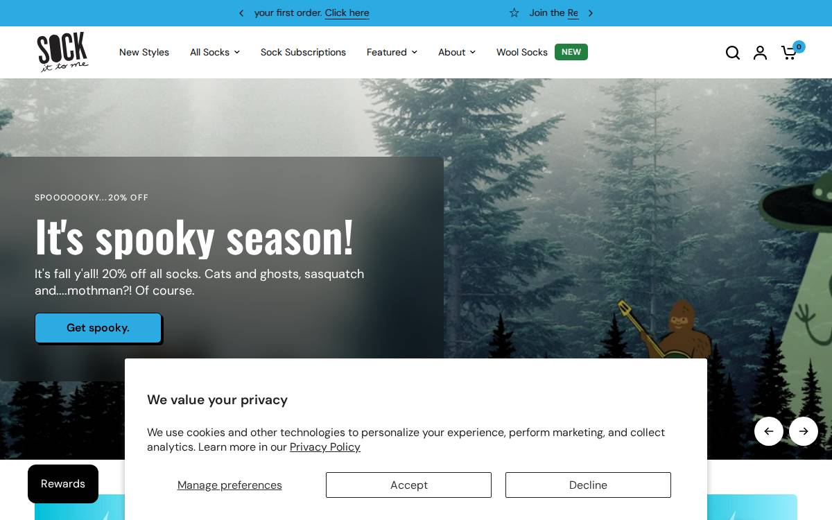 Sock It To Me website preview