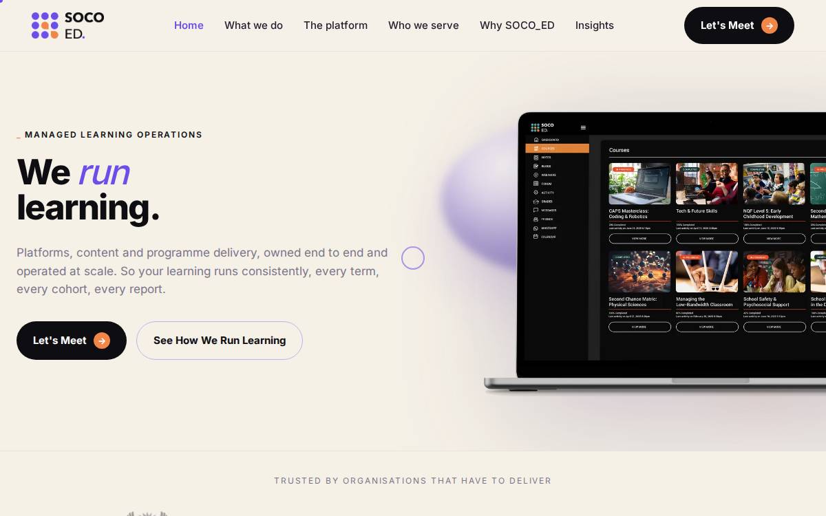SOCO_ED website preview