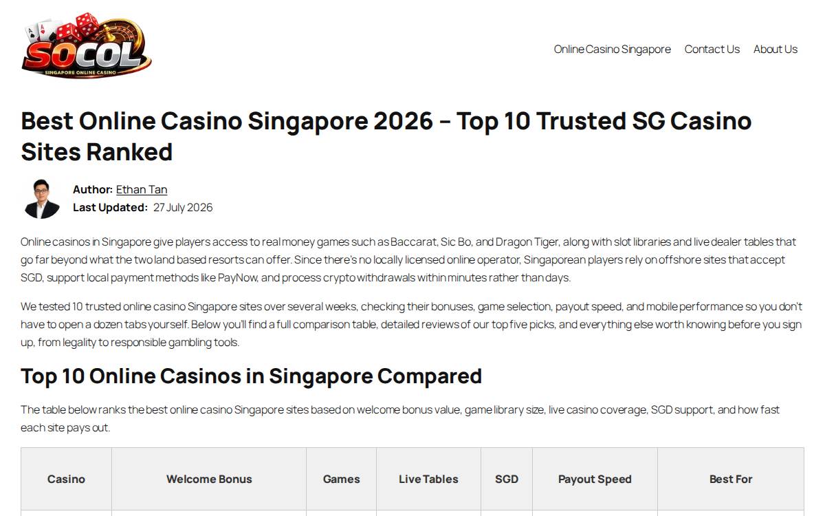 Socol website preview