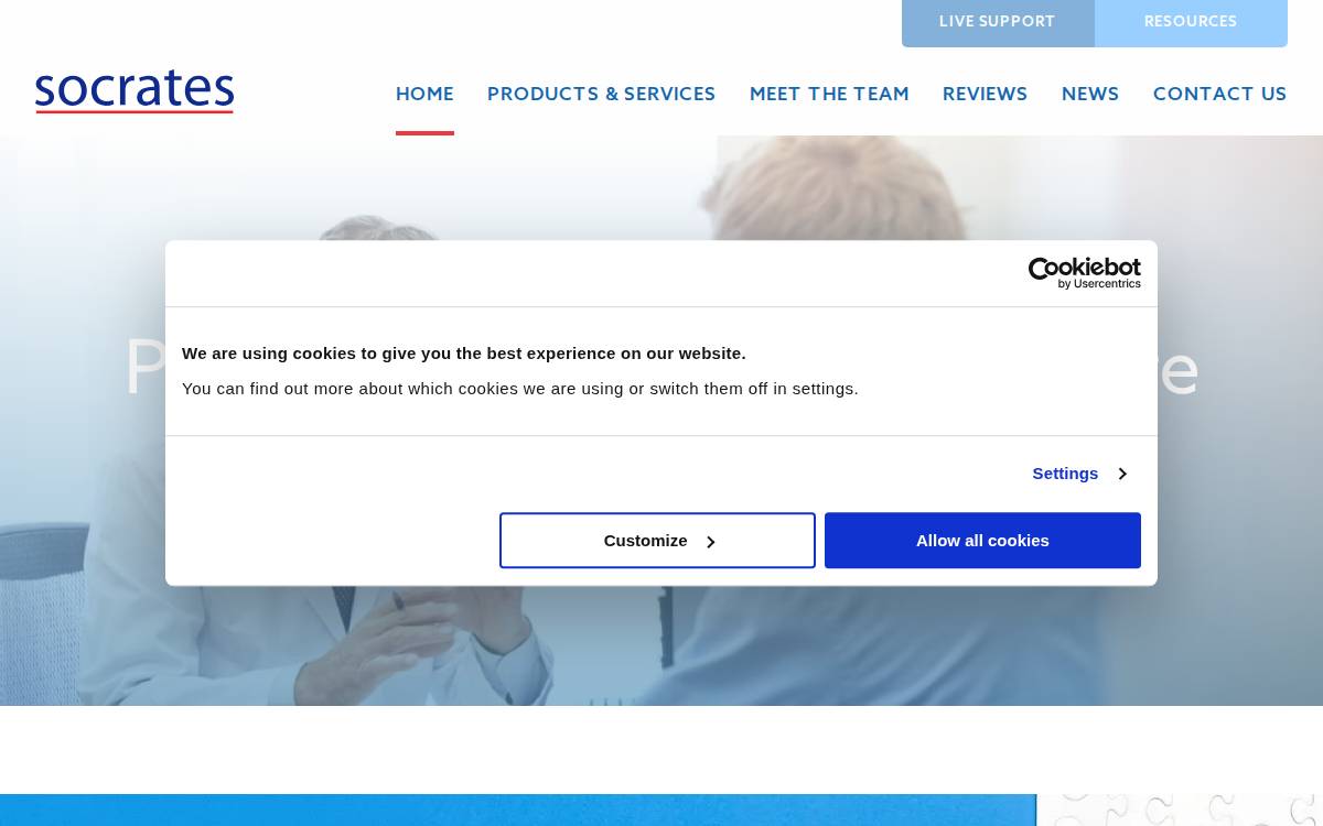 Socrates website preview