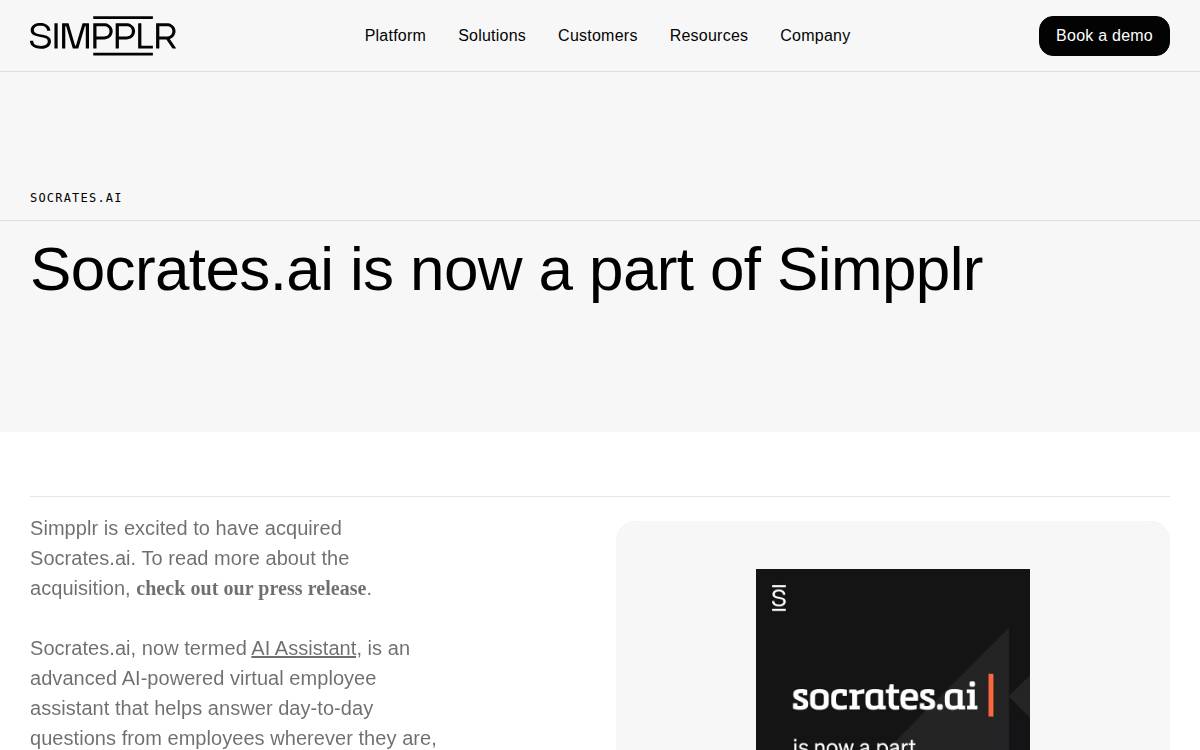Socrates website preview