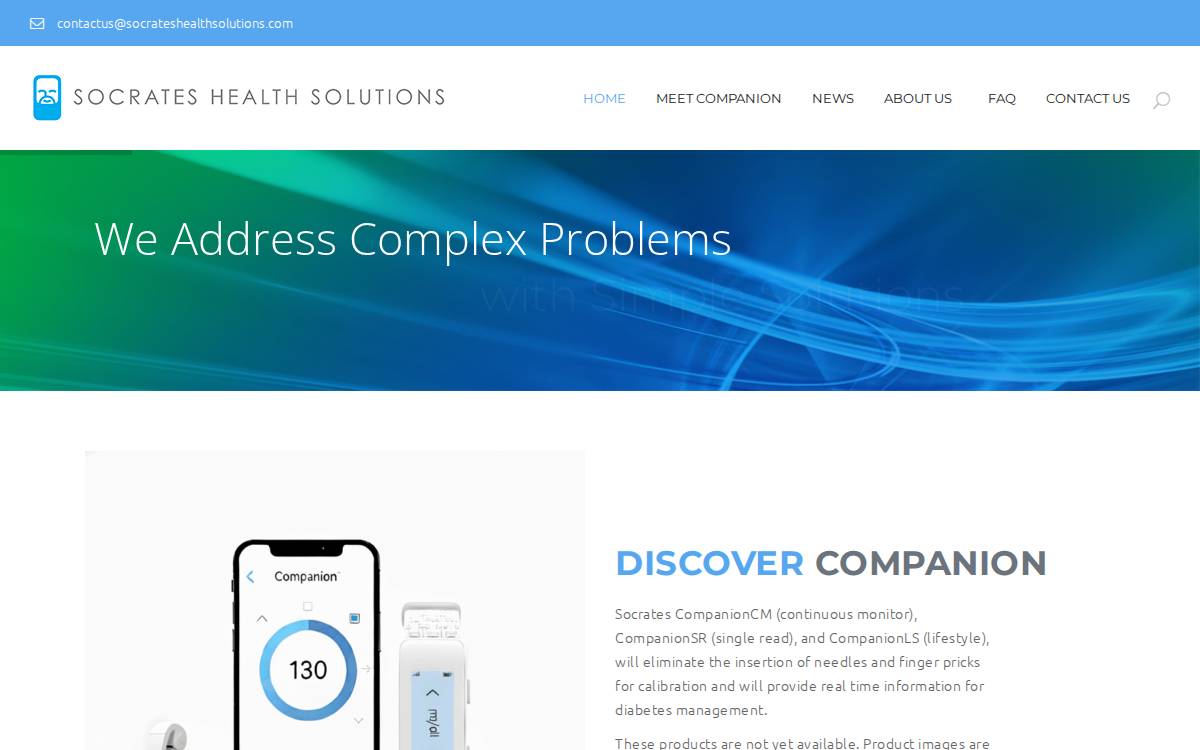 Socrates Health Solutions website preview